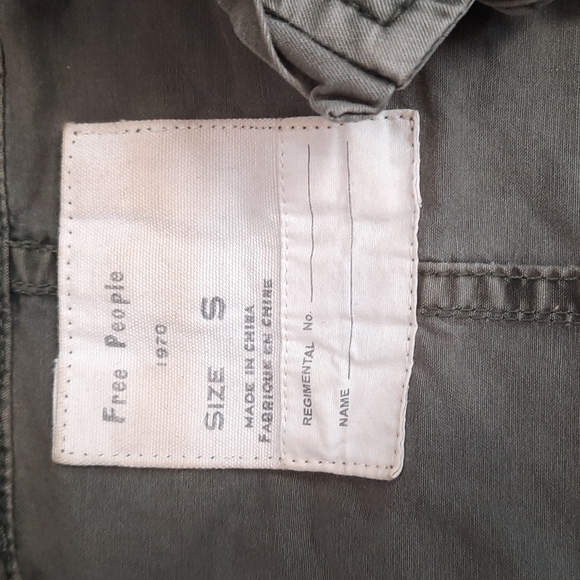 Free People Military Moto Green Lightweight Jacket - Picture 2 of 7